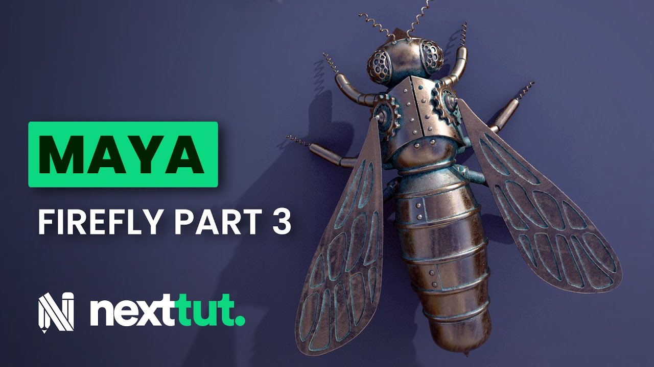 Maya Tutorial | UV Unwrapping and Baking Firefly | part 3