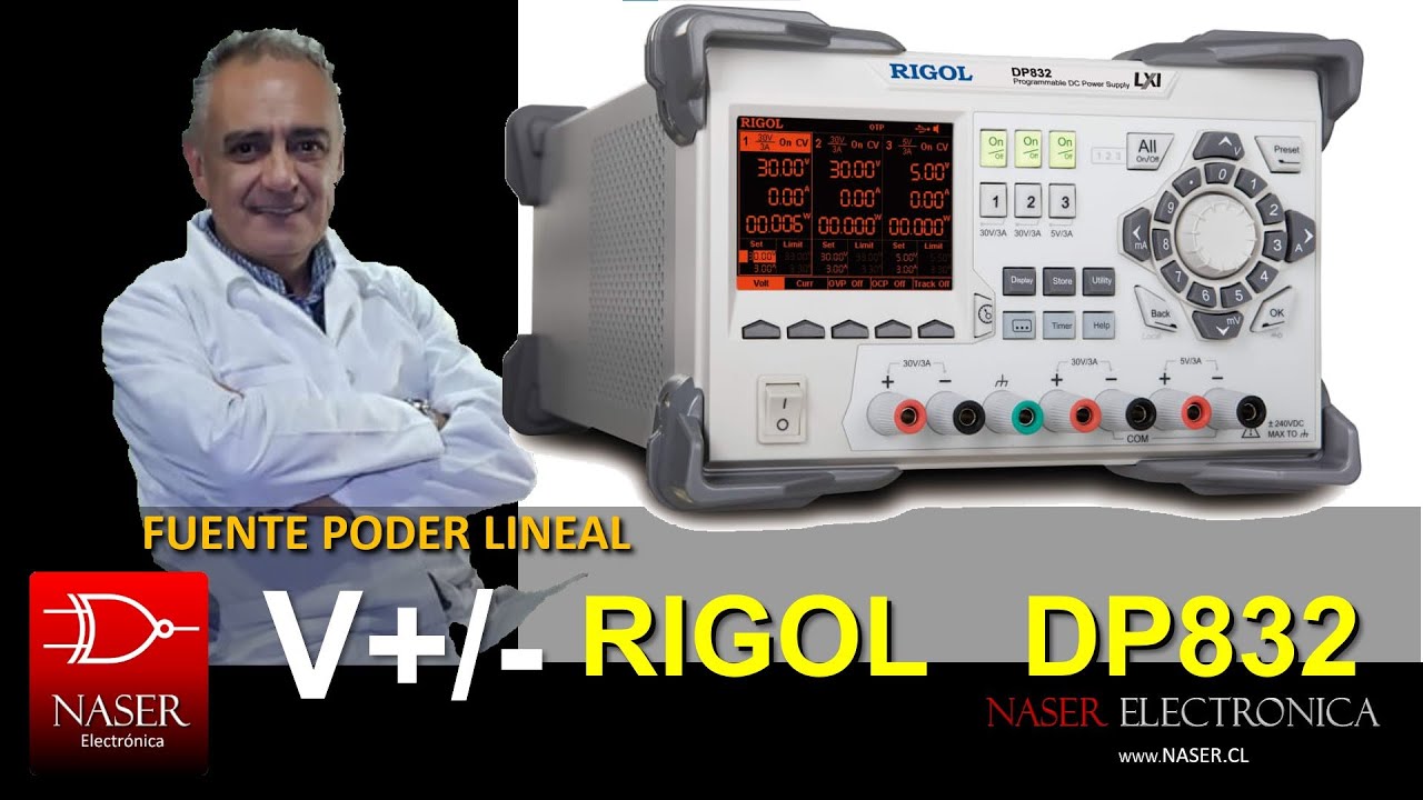 Configurando Voltajes Positivos y Negativos en Fuente Rigol DP832
