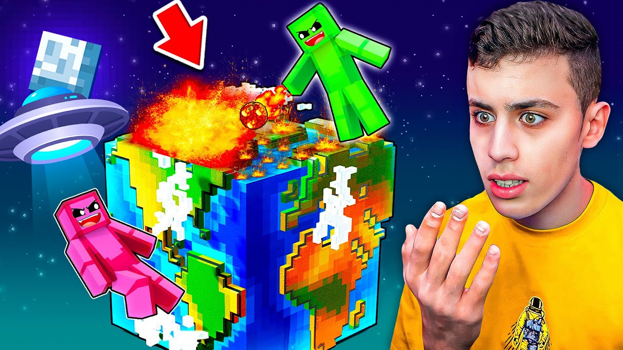 ماين كرافت: هاجمونا مخلوقات مرعبة ودمروا كوكبنا في بوكس كرافت ! 👿💔