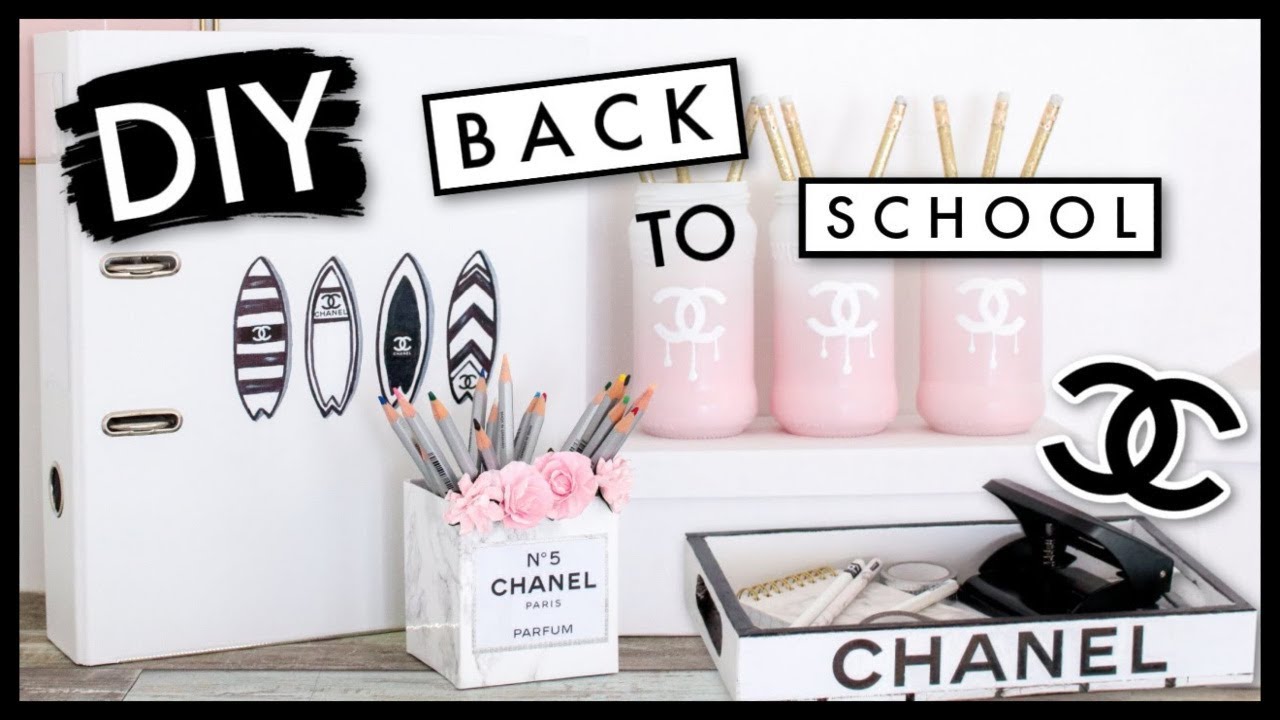 DIY BACK TO SCHOOL CHANEL (français) Organisation Bureau Facile