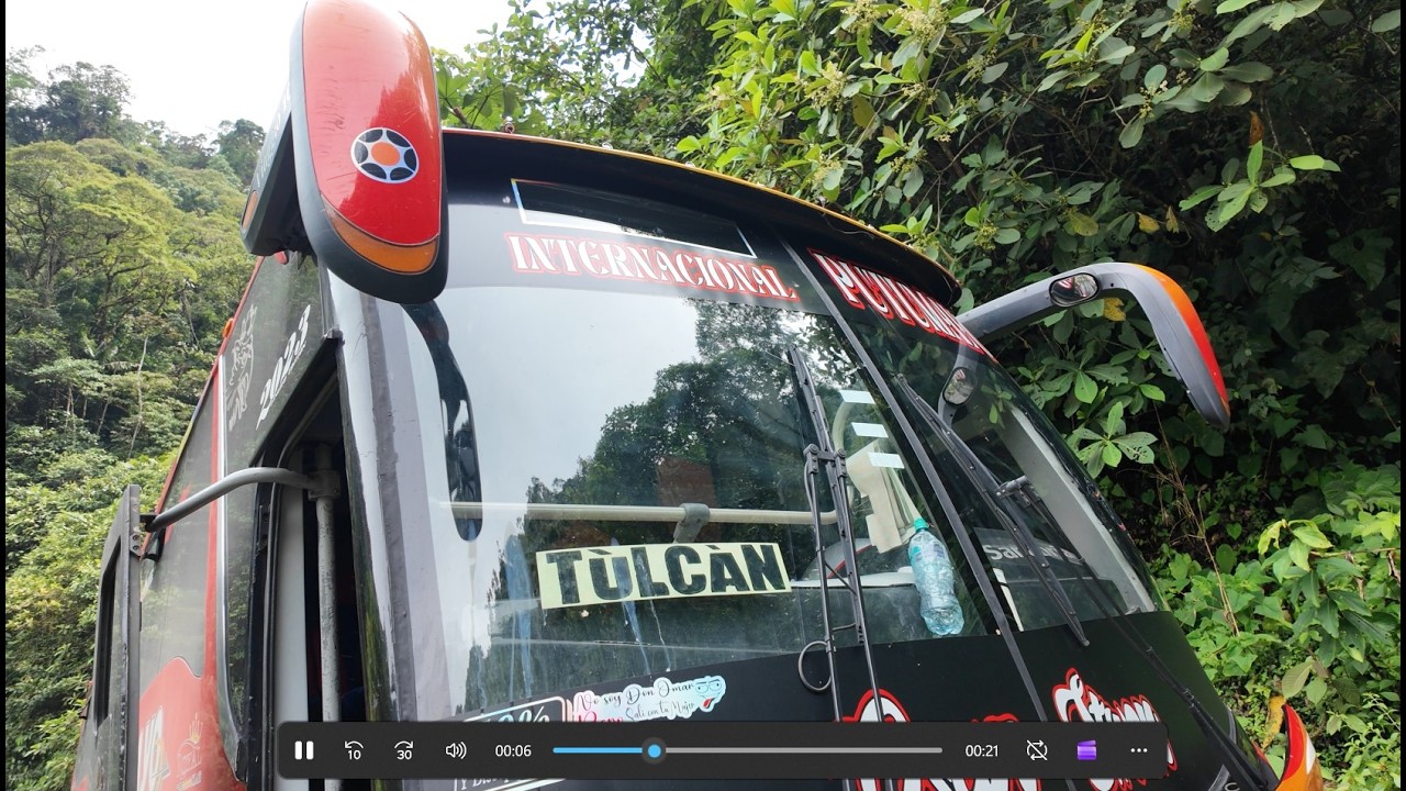 Bus ride from Coca to Tulcan. Ecuador. Today. February 8th 2026.