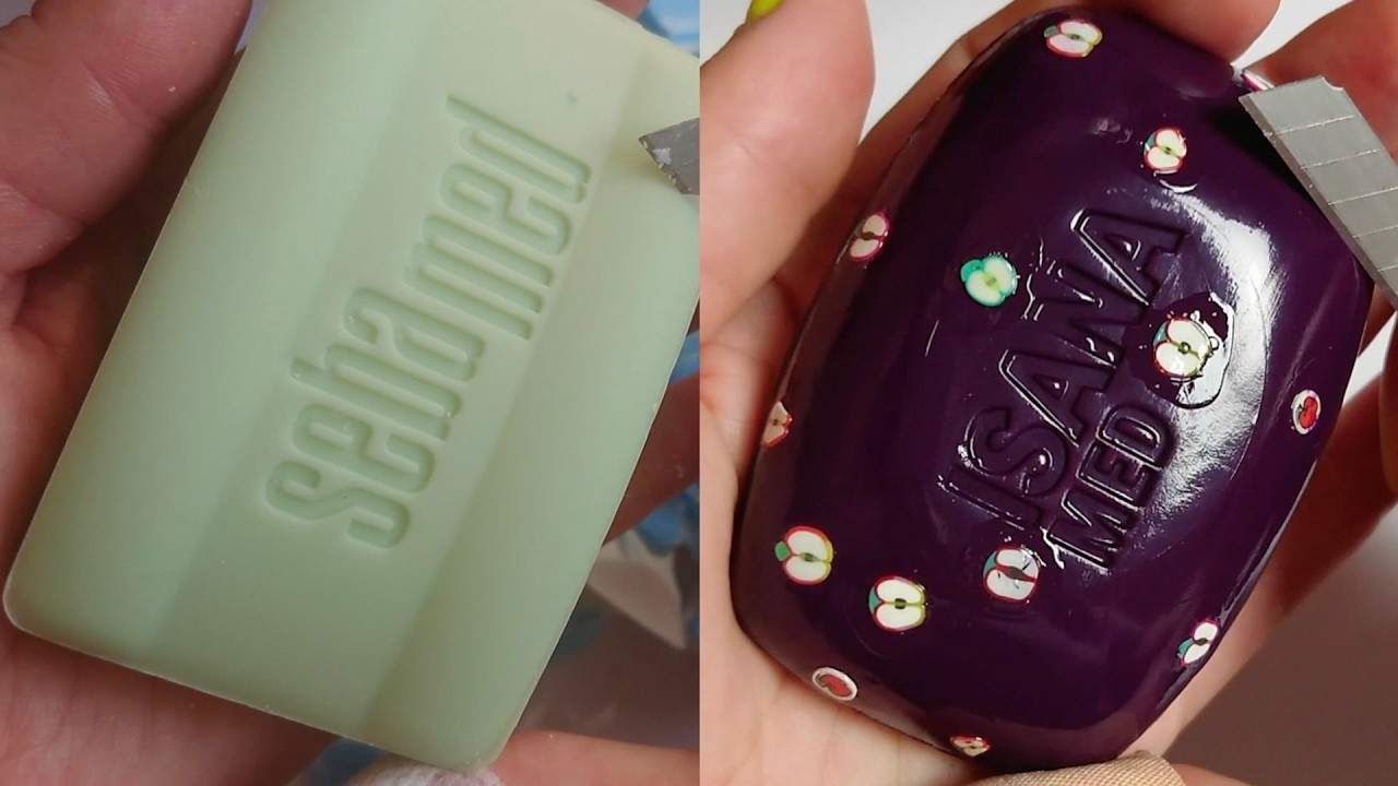 Soap Carving ASMR Relaxing Sounds no talking Satisfying ASMR Video