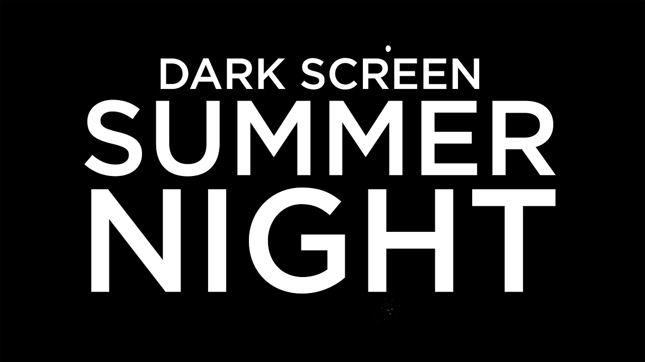Summer Night Sounds | Darks Screen for Sleeping | Moonlight Black Screen | Relaxation Crickets Water