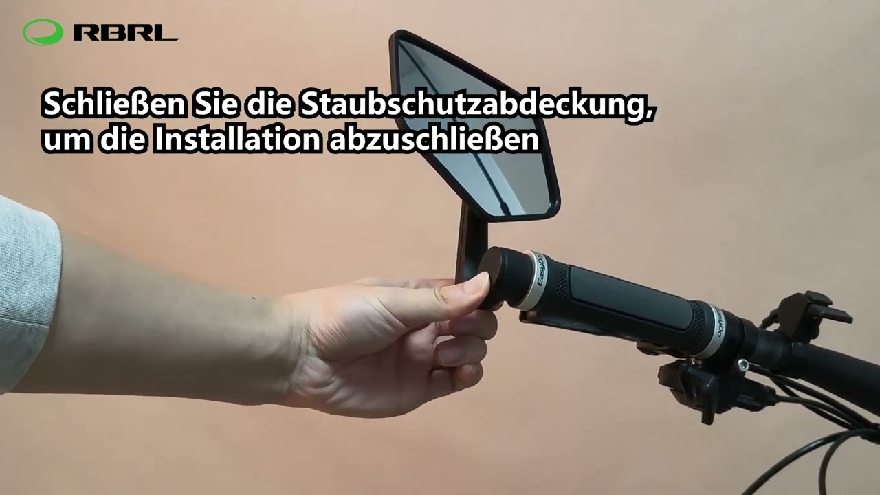 Installation of RBRL bike mirror RM16E new launched bicycle mirror handlebar bar end mirorr (German)