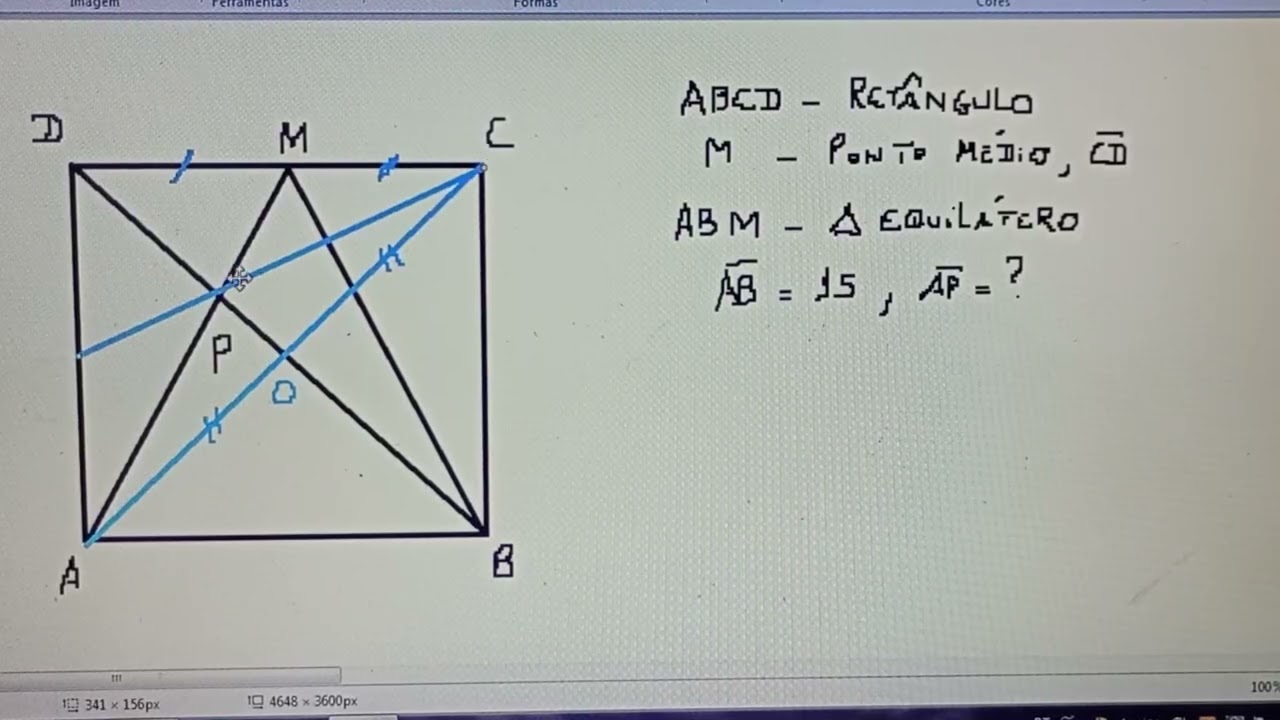 Baricentro, ponto de encontro das medianas, pode te salvar, olha essa questão!