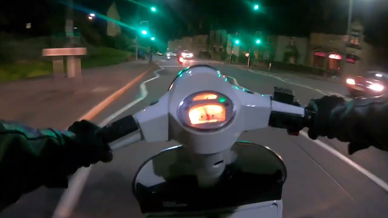 Vespa PX night ride