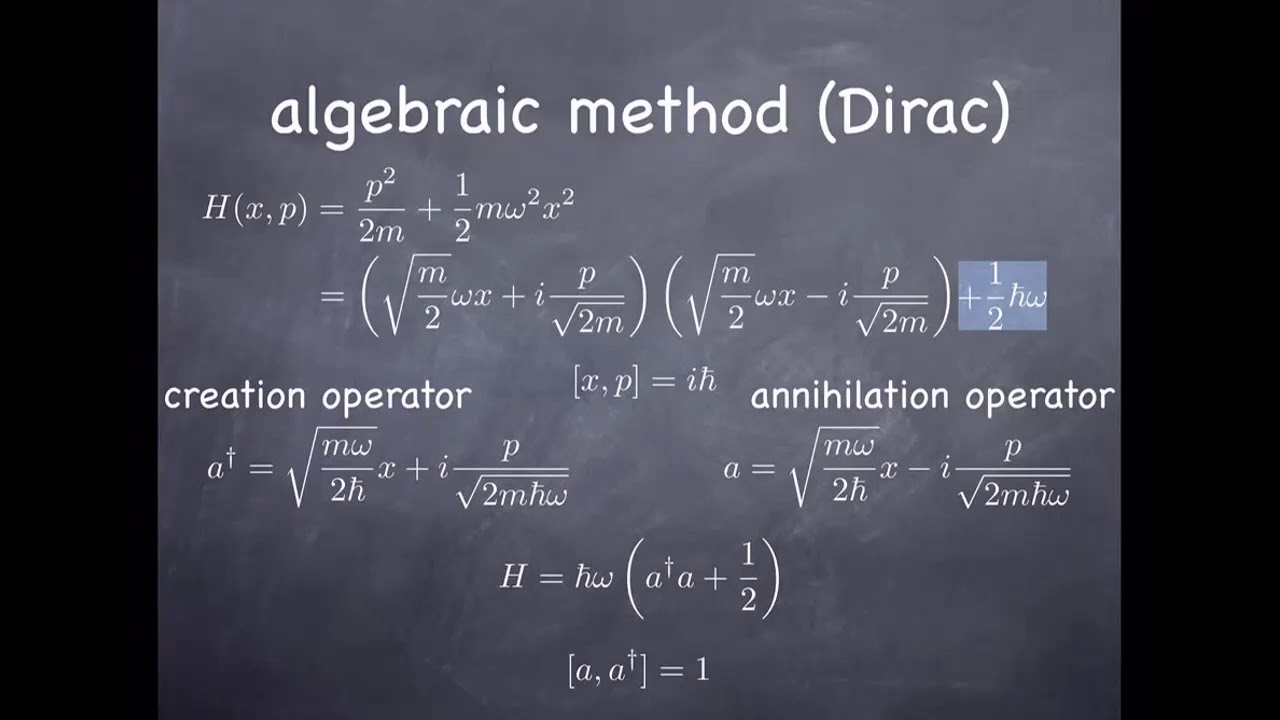Aug28 Physics 151 harmonic oscillator, creation and annihilation operators