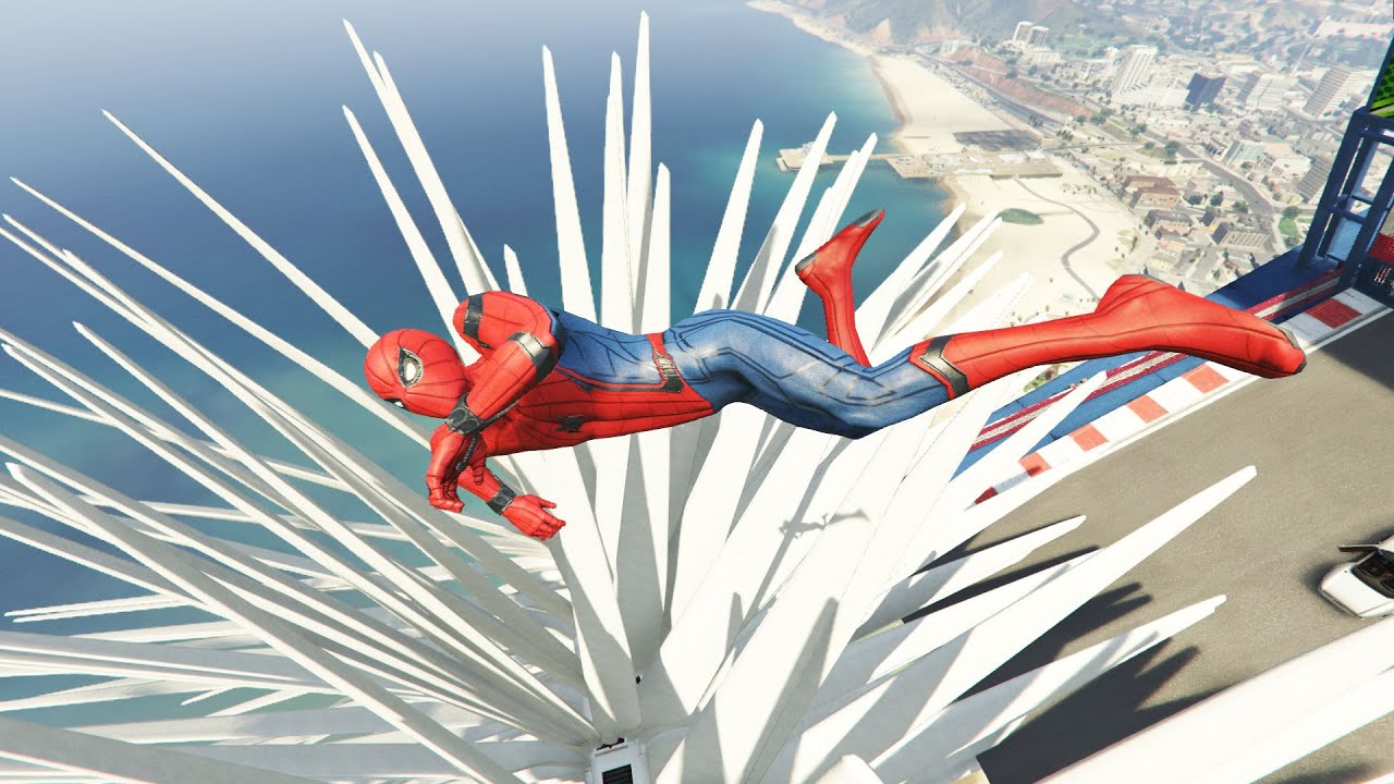GTA 5 Crazy Ragdolls SPIDERMAN ep.163 (Euphoria Physics)