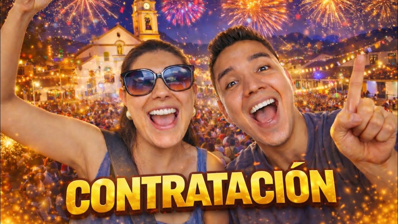 Año Nuevo en un pueblo de Colombia llamado  CONTRATACIÓN 🇨🇴