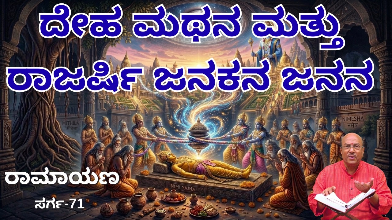ದೇಹ ಮಥನ ಮತ್ತು ರಾಜರ್ಷಿ ಜನಕನ ಜನನ | ರಾಮಾಯಣ ಸರ್ಗ - 71 | ಡಾ ಗುರುರಾಜ ಕರಜಗಿ