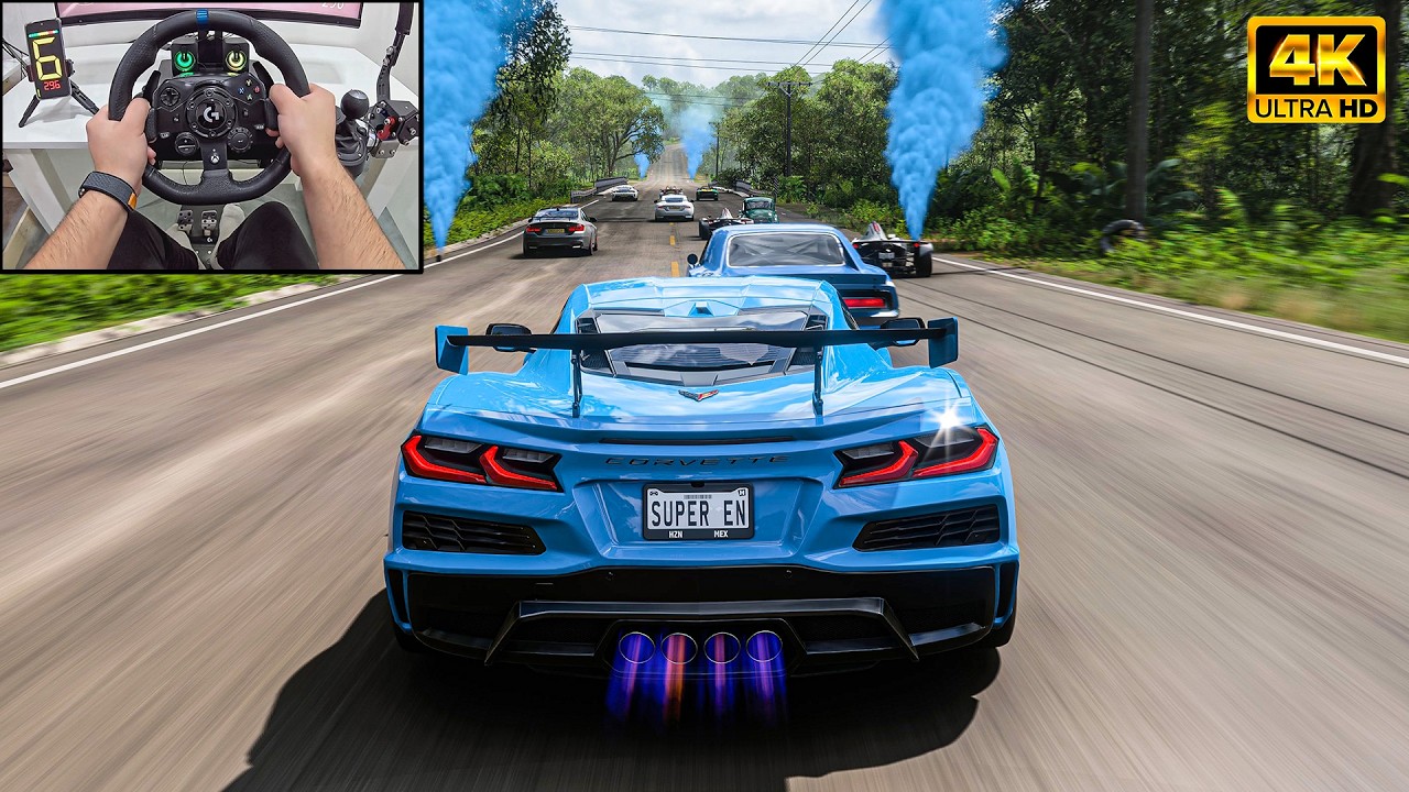 Chevrolet Corvette Z06 VS Track Toys - Forza Horizon 5 | Logitech G923 Steering Wheel