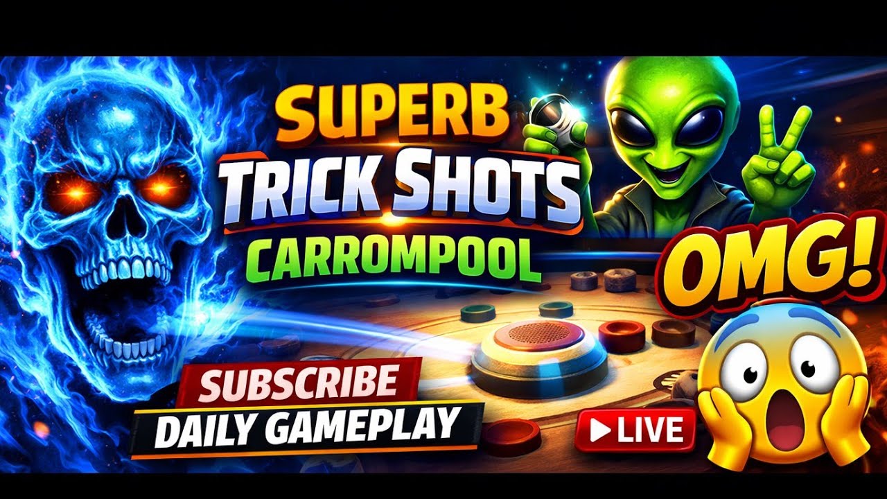 💀🔥Can You Play Trickshots?👽🫵🔥#Er Nilstar Yt Carrompool Live@ernilstargaming#subscribe#share