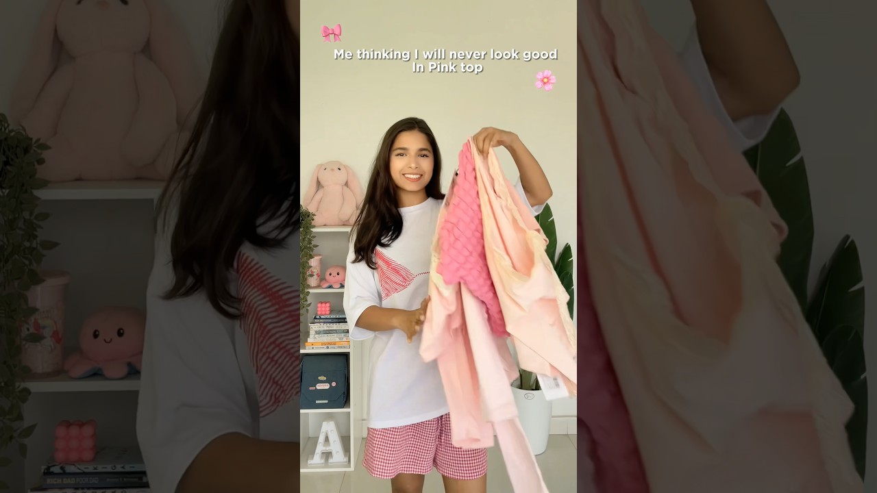 5 Pink Cute Tops Haul 😭🎀 #shorts #viral #meesho #youtubeshorts #meeshohaul #meeshotops #foryou