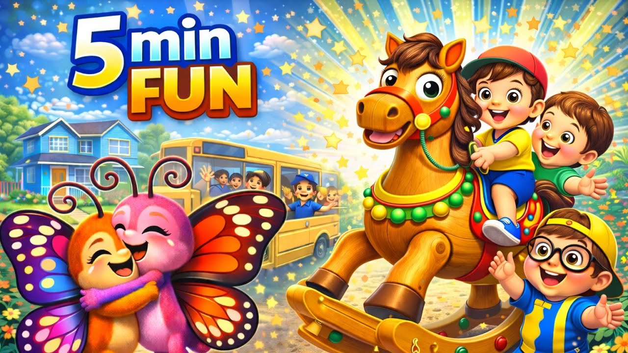 तितली उड़ी + लकड़ी की काठी 🦋🐴 | 5 Min Fun | Hindi Rhymes for Kids | inspiro Toon World Rhymes 2025