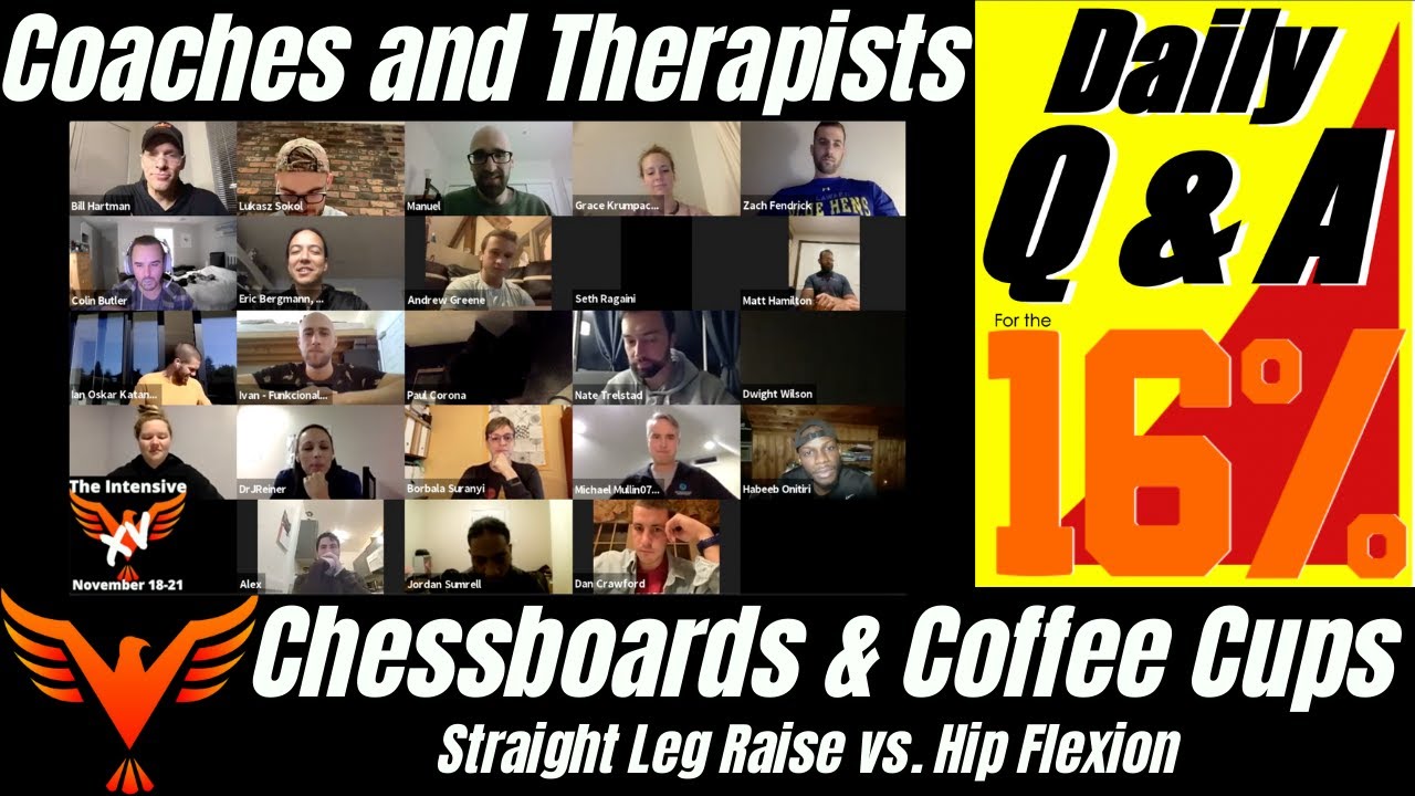 Chessboards & Coffee Cups - Straight Leg Raise vs. Hip Flexion - BillHartmanPT.com Q&A for The 16%