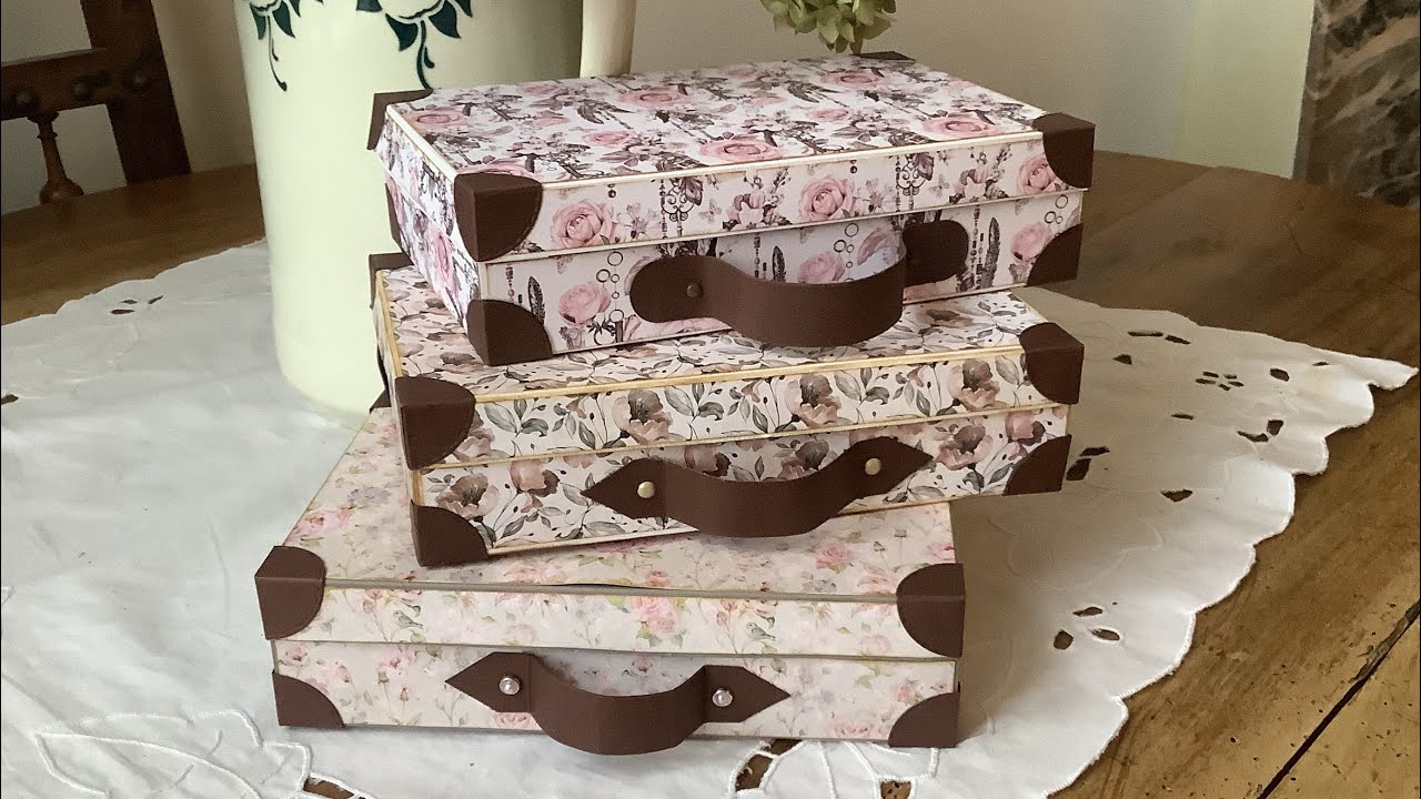 #TUTO Valise vintage. 😂Petite Valise en Carton 🥰