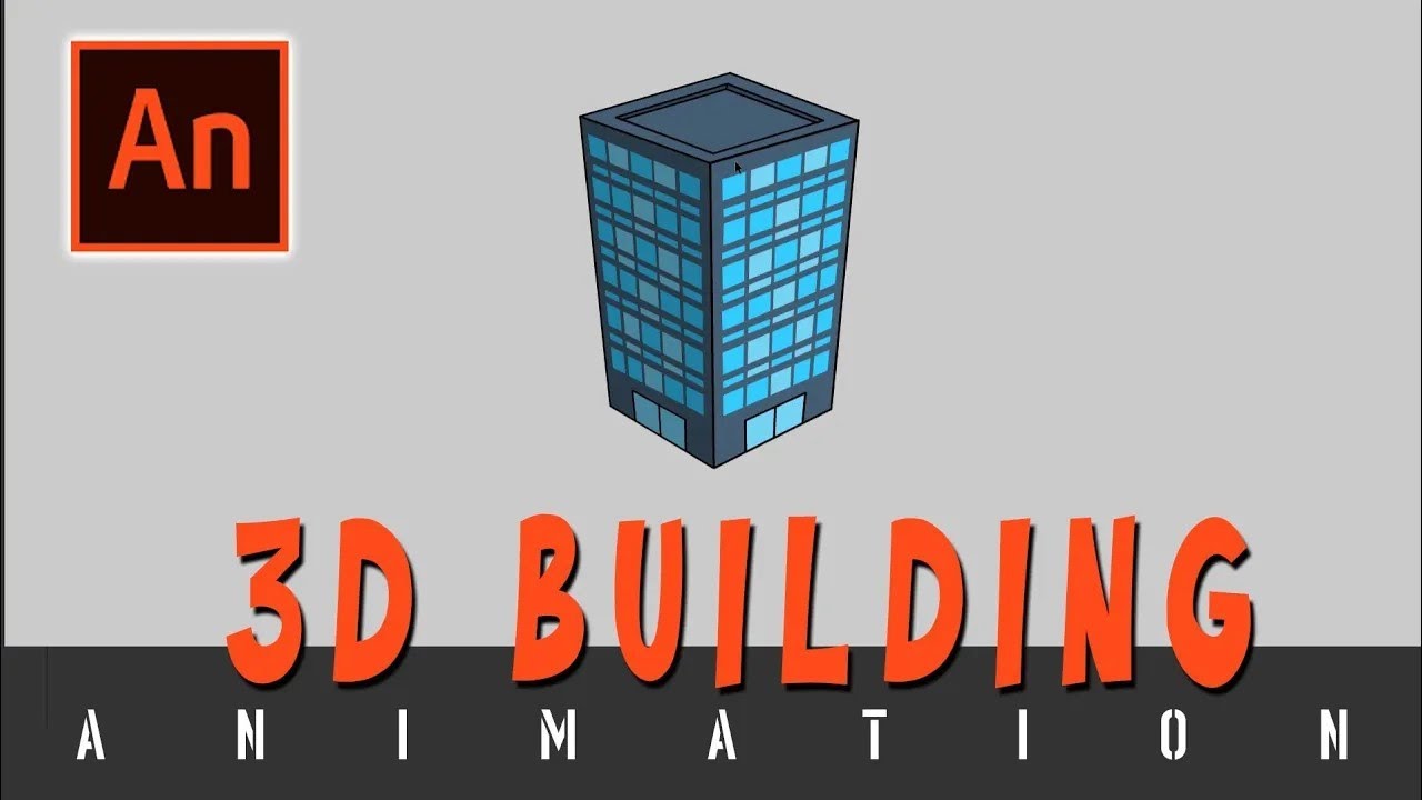 Learn 2D Visual Effects Animation in Adobe Animate | Tutorial 18   3D Building Animation