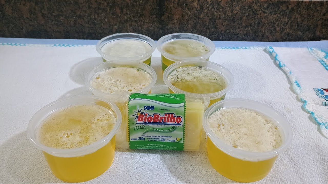 Com 2 barras de sabão 200g Bio Brilho você faz 6 barras 250g sabão neutro da Bio Brilho 