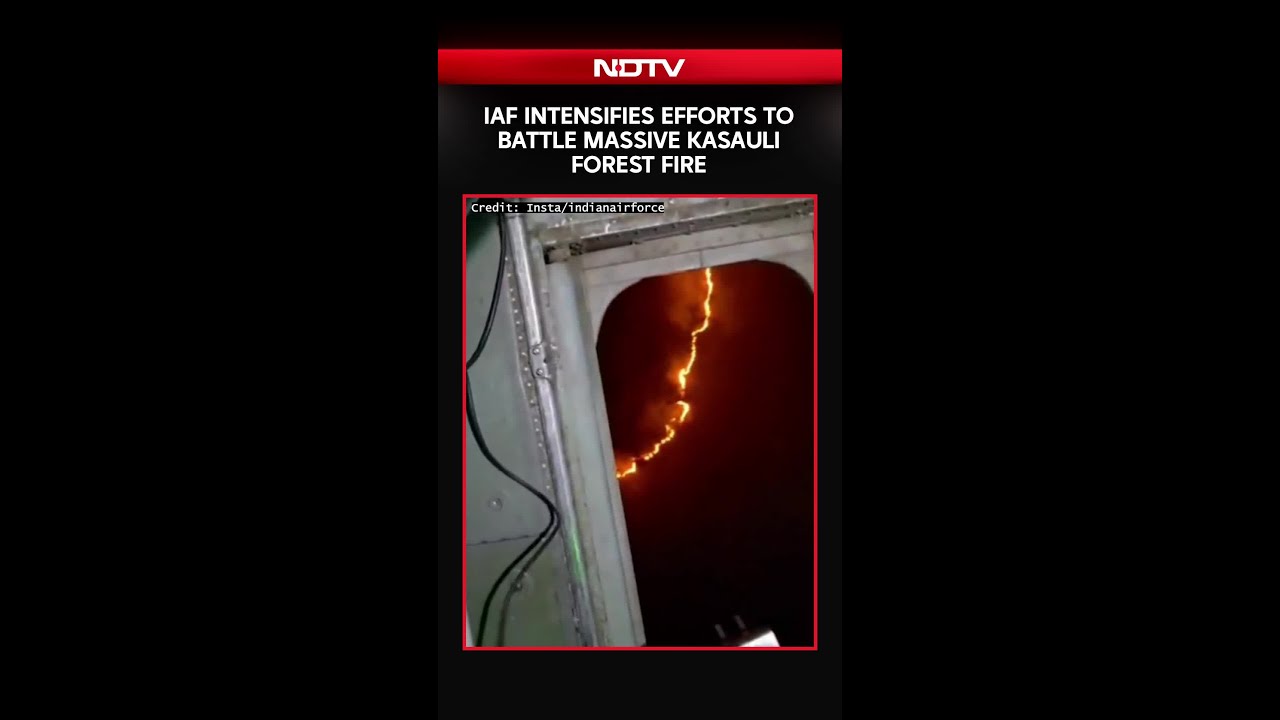 IAF Helicopters Launch Intense Firefighting Operation In Kasauli Forest Blaze