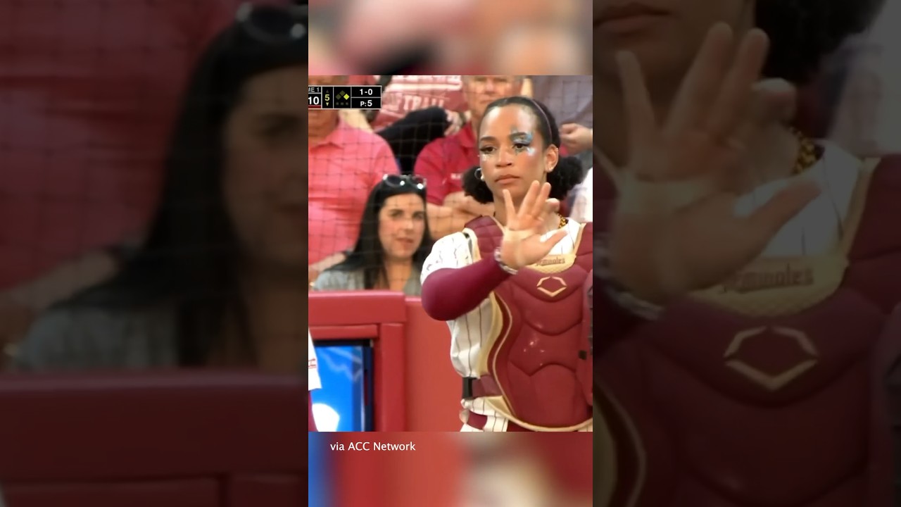 She called timeout to calm down her pitcher ✋ #leadership #softball #shorts