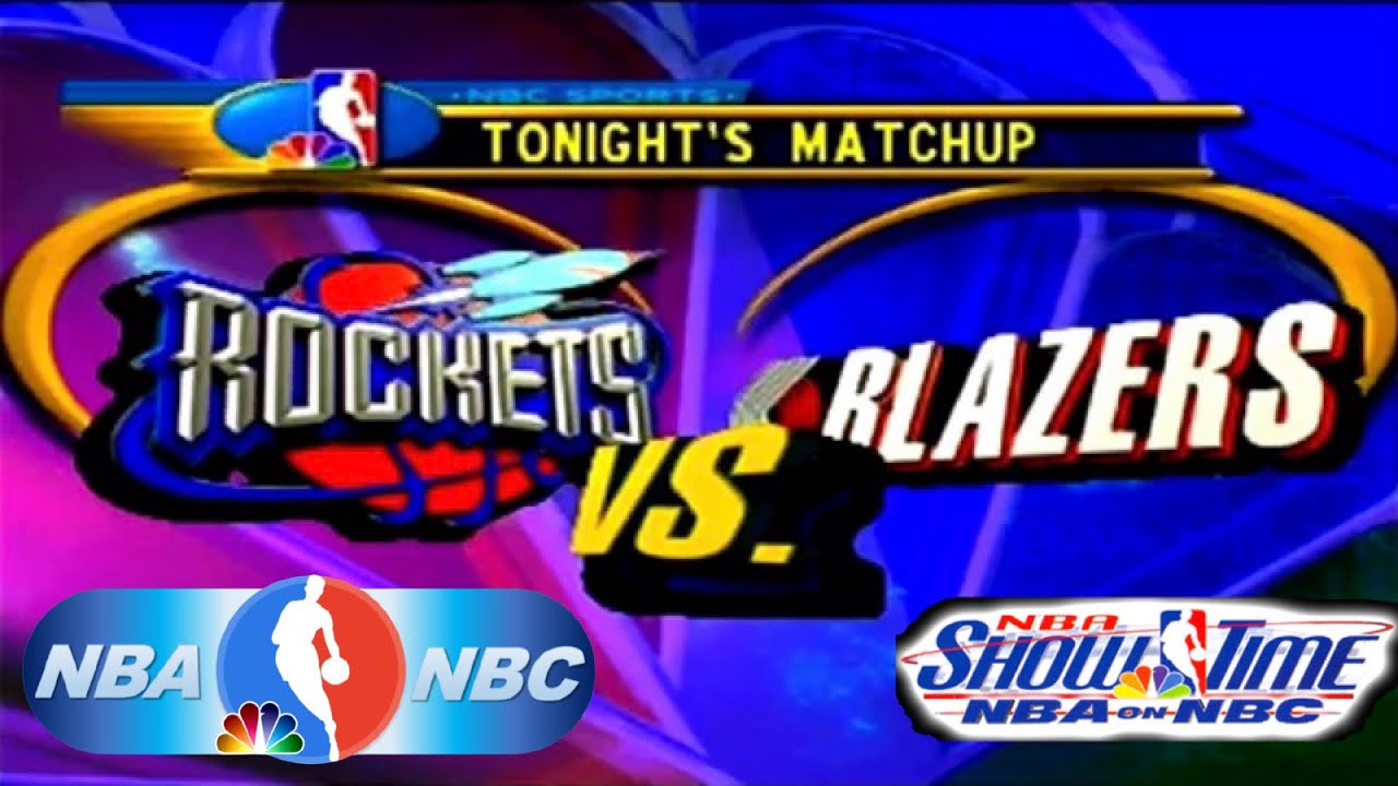 NBA Showtime: NBA on NBC PlayStation Gameplay - Portland Trail Blazers @ Houston Rockets (ABA Ball)