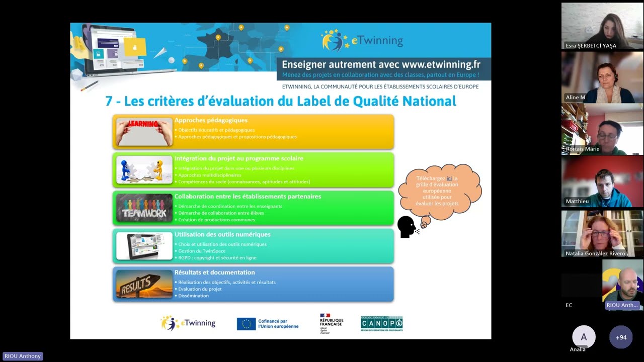 Webinaire Label de Qualité National eTwinning