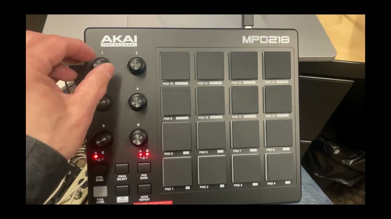 Akai MPD218 - Loading midi template