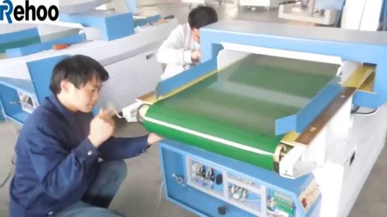 Needle detector conveyor belt dismounting and install