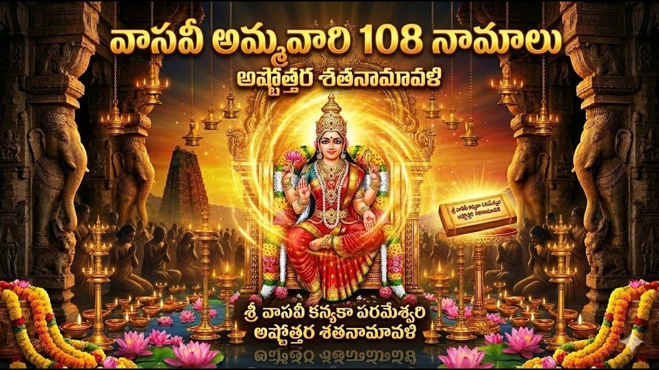 శ్రీ వాసవీ కన్యకా పరమేశ్వరి అష్టోత్తర శతనామావళి వాసవీ అమ్మవారి శక్తివంతమైన 108 నామావళి
