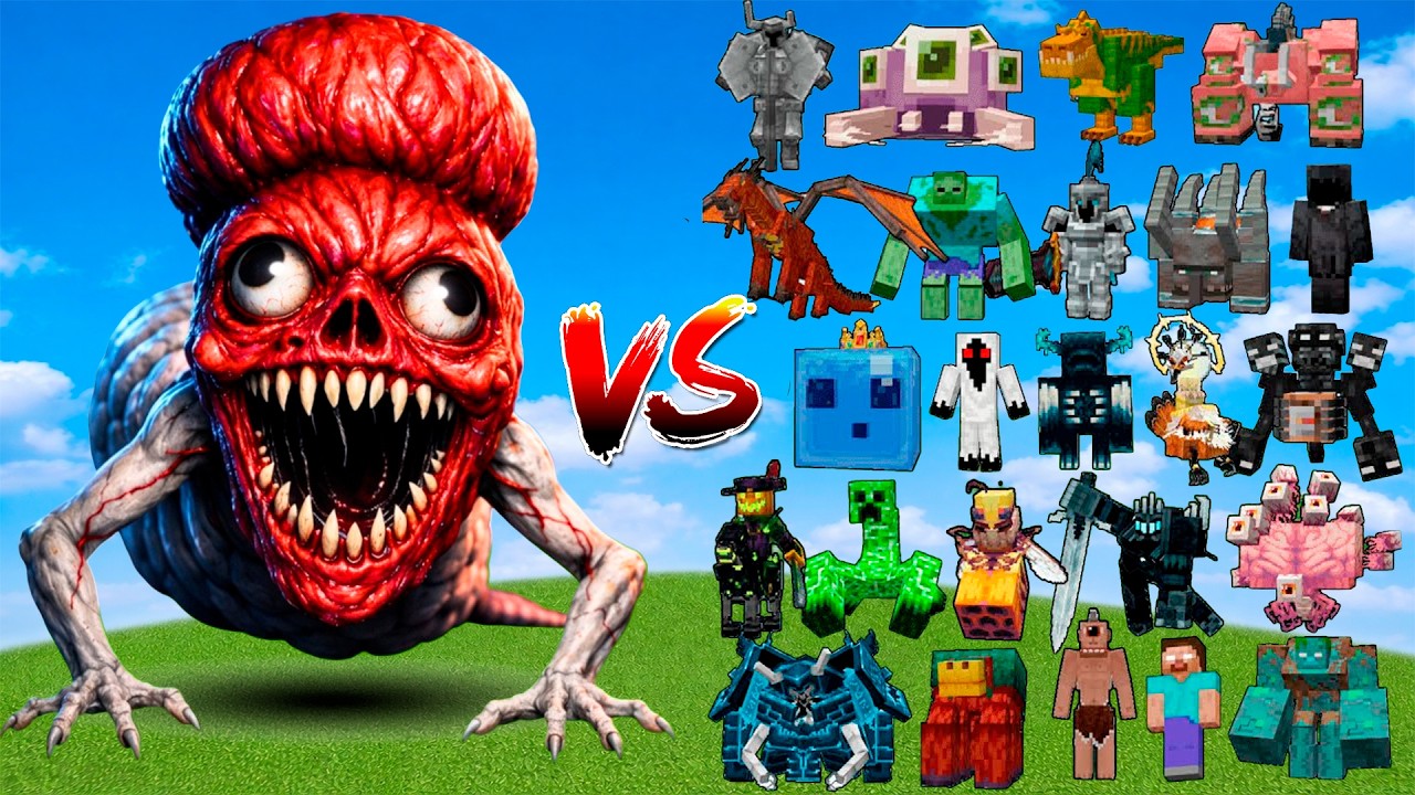 BRIDGE WORM vs ALL MINECRAFT BOSSES | Minecraft Mob Battle