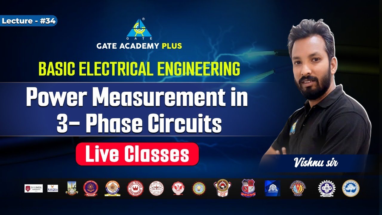 #34 Power Measurement in 3-Phase AC Circuit | Basic Electrical Engineering | By Vishnu Sir