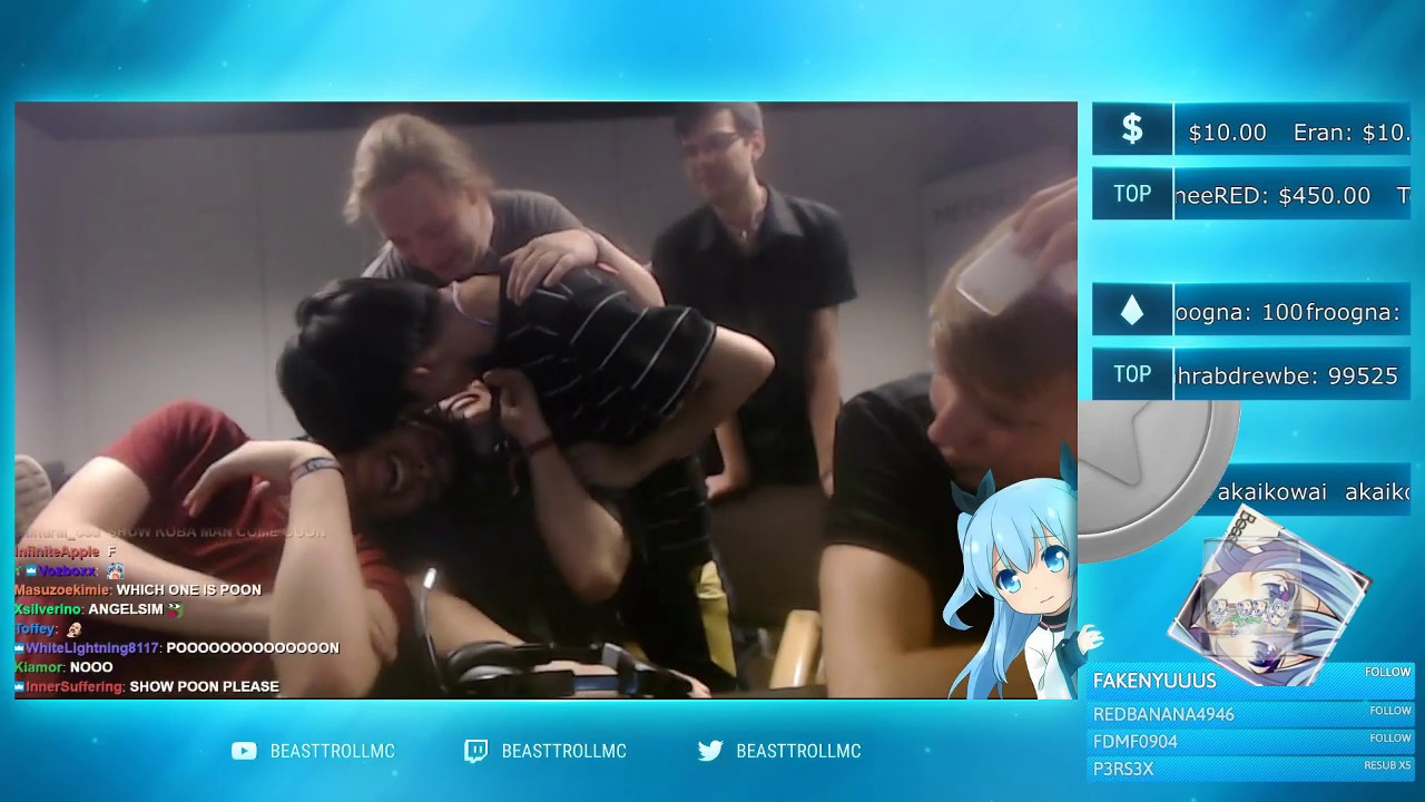 Beast gets kissed by Angelsim