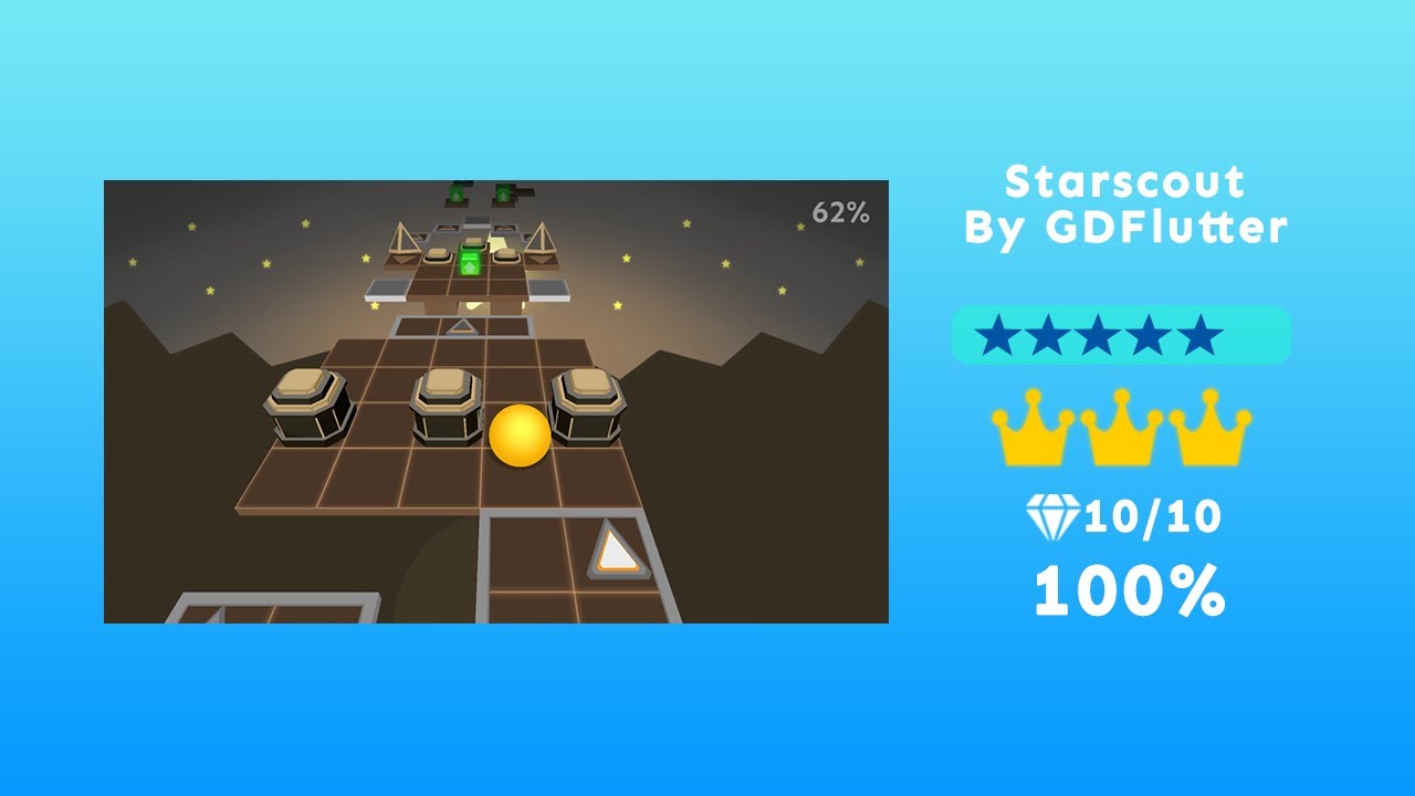 (Rolling Sky Remake) Level 44 - Starscout by GDFlutter