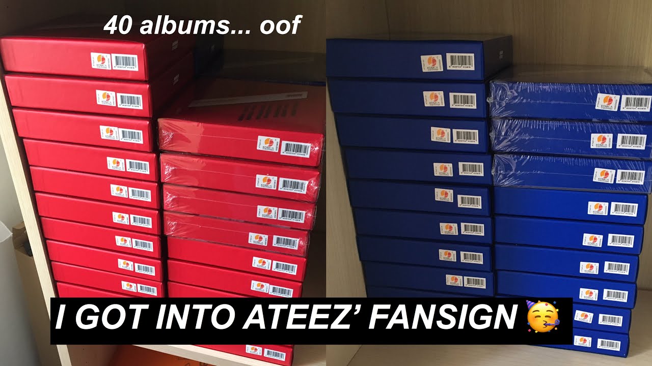 I TRIED GETTING INTO ATEEZ' FANSIGN | unboxing 40 albums