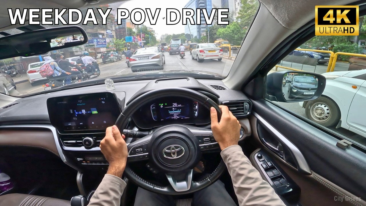 10 AM in Pune | POV ASMR Car Drive | Toyota Hyryder | 4K