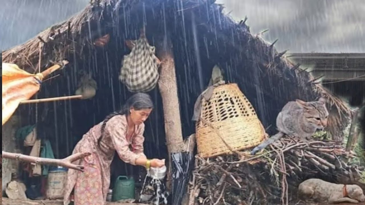 Heavy Rainy day in Pakistan Village |Surviving Harsh Rain in the south Punjab 