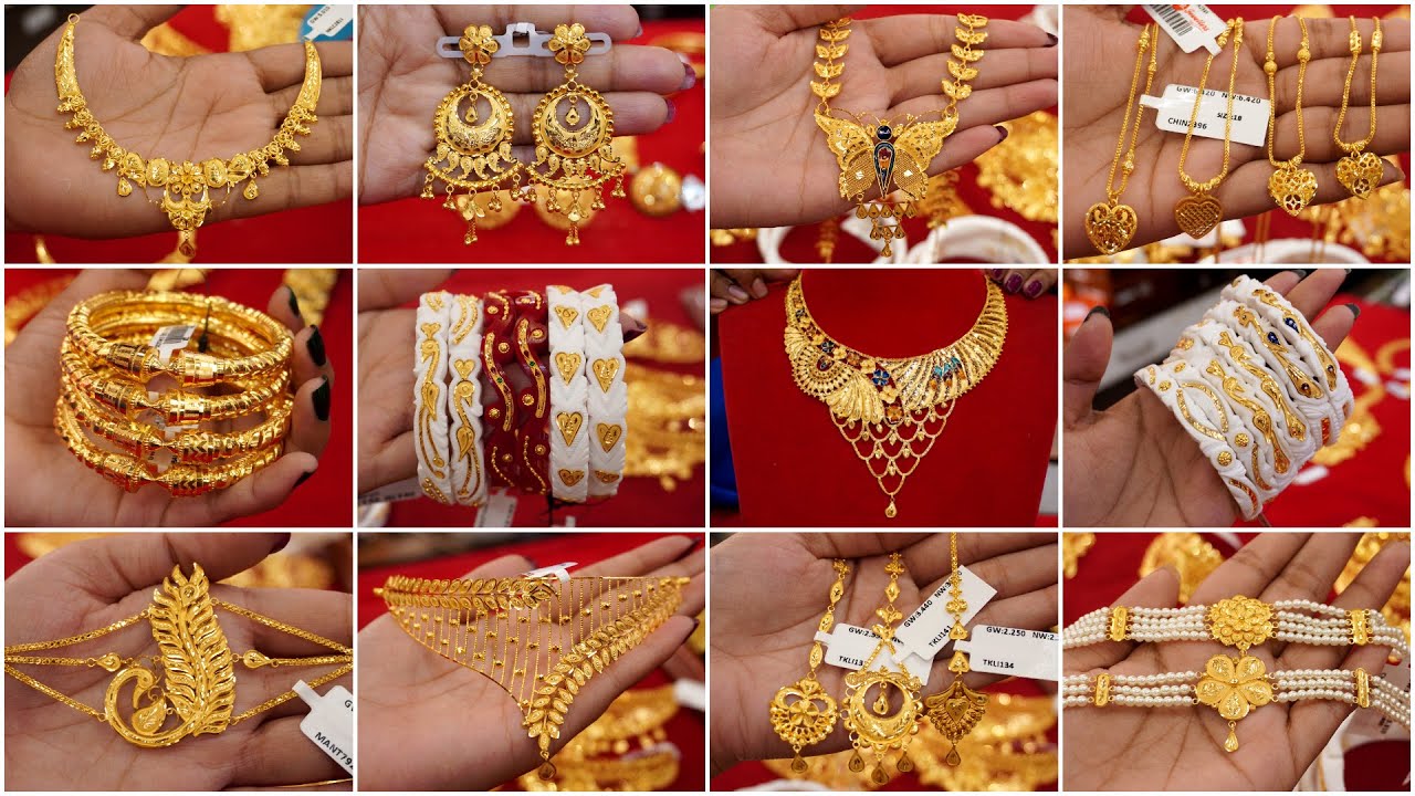 Biyer Sob Rokom Goyna Matro 3 Gram Theke 😍 Gold Jewellery | Sakha/Pola/Earring/Angti/Necklace 4