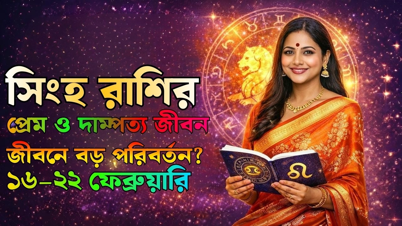 সিংহ রাশি ১৬-২২ ফেব্রুয়ারি ২০২৬: প্রেম, সম্পর্ক ও জীবনফল 🔮✨ | Leo weekly Horoscope