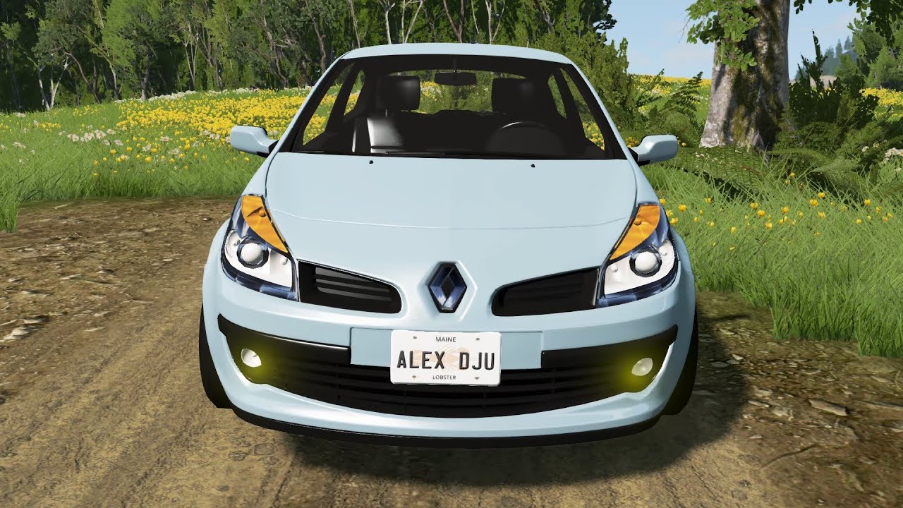 BeamNG.drive - Renault Clio III 2006 - Car Show Test Drive Crash . 4K 60fps.