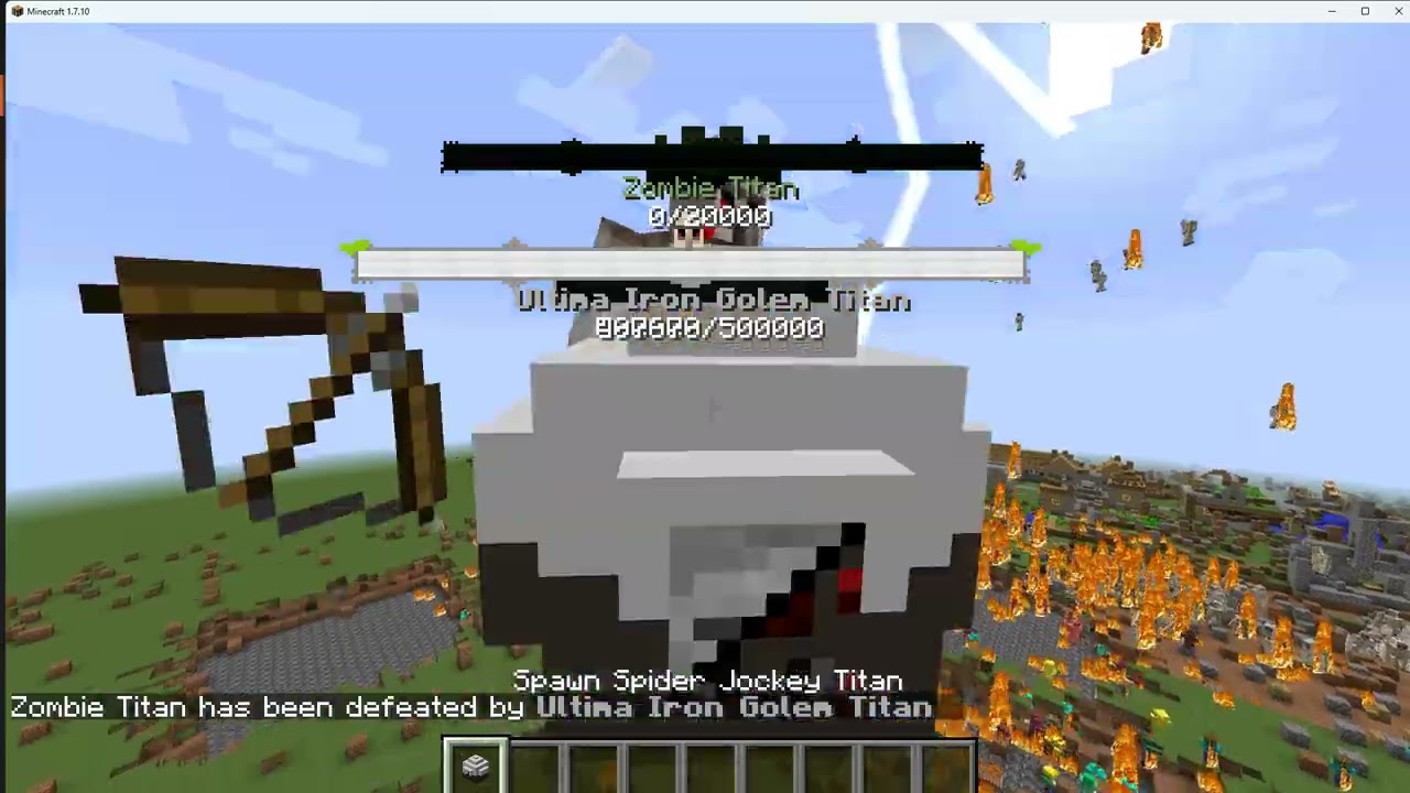 Ultima Iron Golem Titan VS All Titans in Minecraft