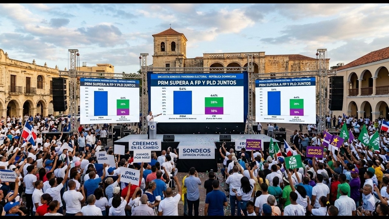 PRM supera al PLD y Fuerza del Pueblo juntos según encuesta Sondeos