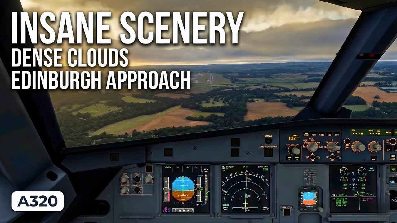 MSFS 2024 PS5 | A320 Edinburgh Approach ☁️ | INSANE SCENERY!