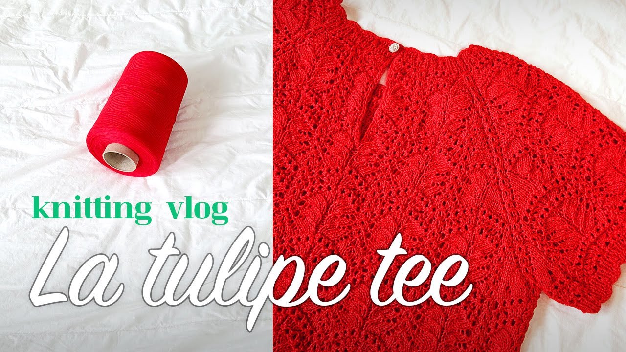 [뜨개로그] 💐화사한 튤립꽃밭같은🌷 | La tulipe tee (sub)