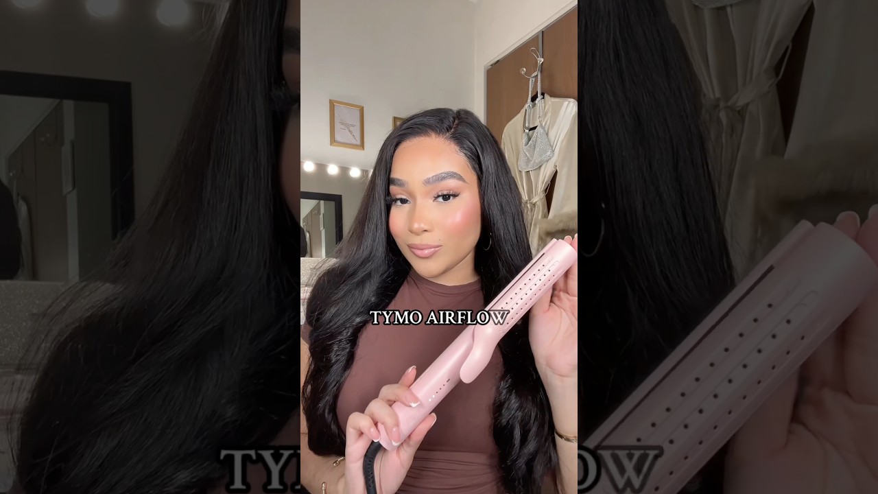 TYMO AIRFLOW 2 IN 1 STRAIGHTENER AND CURLER REVIEW! 😱🤯 #shorts #tymobeauty #hairtutorial