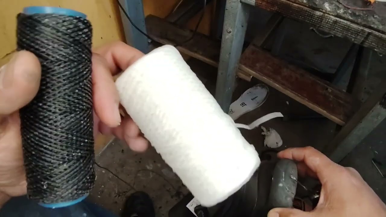 Coser suelas de tenis a mano (ya casi nadie lo hace)