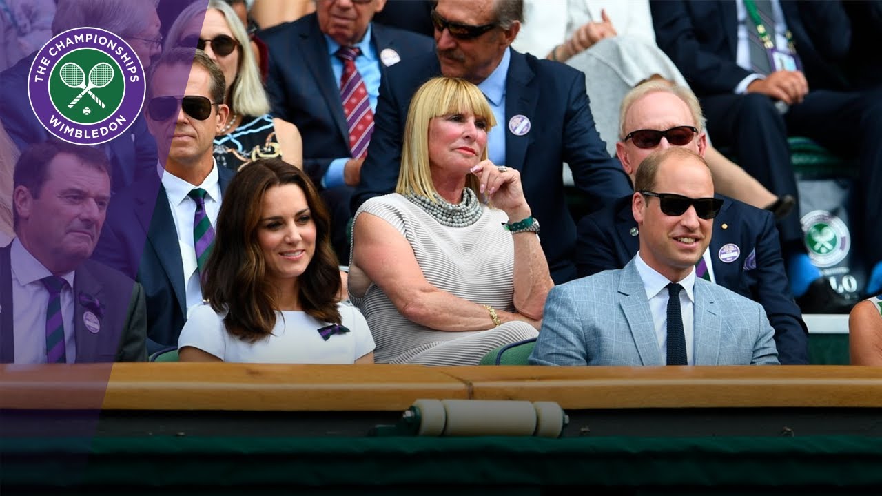 Duke and Duchess of Cambridge in Royal Box for the Wimbledon 2017 men's singles final