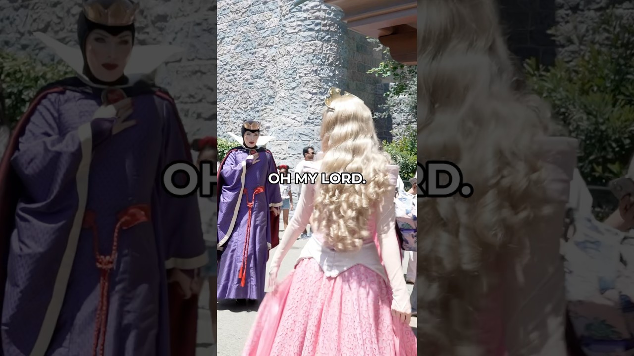 Evil Queen vs Sleeping Beauty SHOWDOWN at Disneyland! 🏰✨  #disneyland #sleepingbeauty #evilqueen