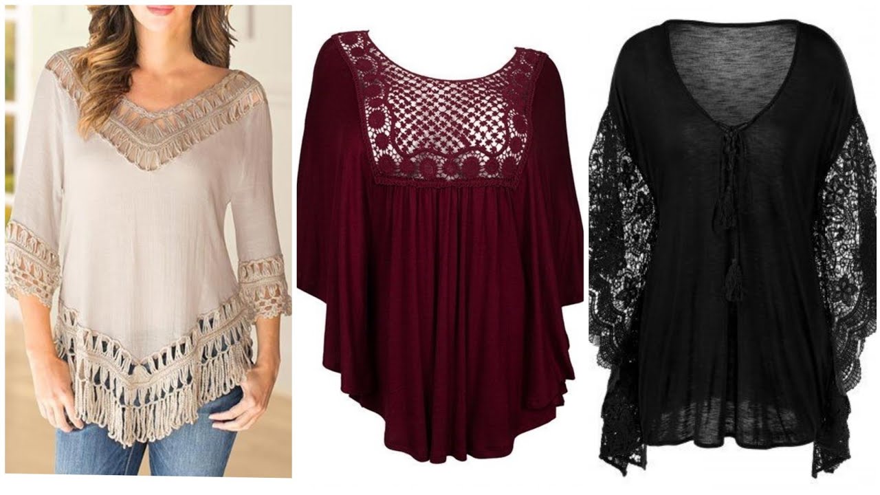 new arrival plus size stylish sleeves crochet trim blouse lace top collection