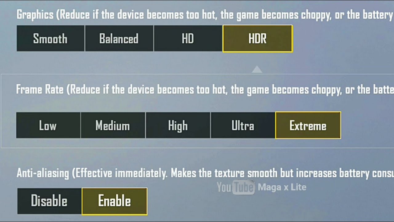 Enable HDR Graphic in Pubg mobile lite 😍