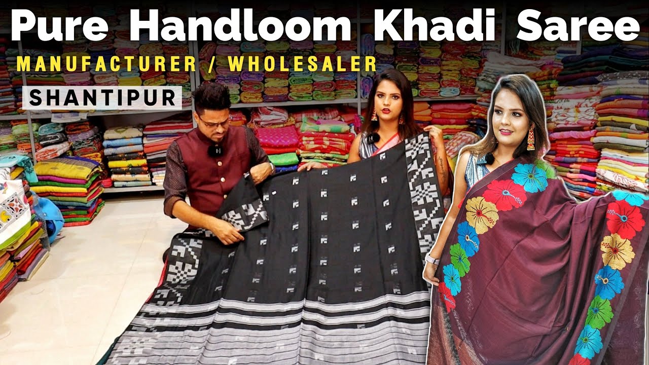 100% Pure Handloom Khadi Saree / Pure Cotton Linen / Bengal Cotton Silk Saree with WHOLESALE PRICE 🔥
